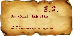 Barkóczi Hajnalka névjegykártya