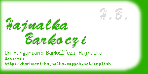 hajnalka barkoczi business card